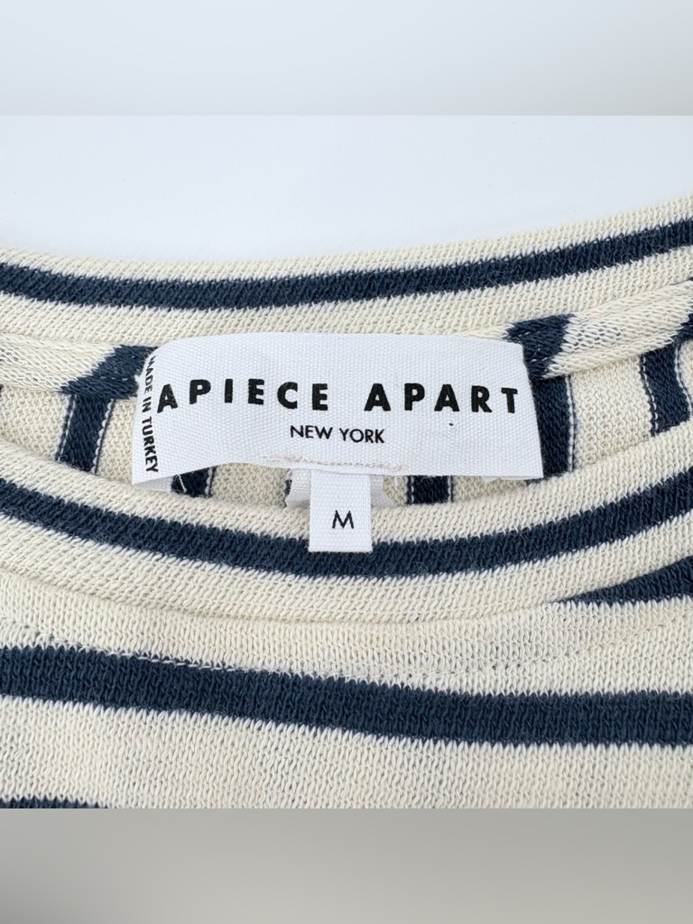 Apiece Apart Navy Striped Nina Cinched Top - Picture 8 of 13
